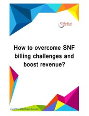 How to overcome SNF billing challenges and boost revenue?