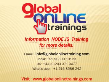 Node Js Training | Node Js Online Training - Global Online Trainings