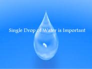 single drop of water is important