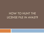 How to hunt the license file in Avast?