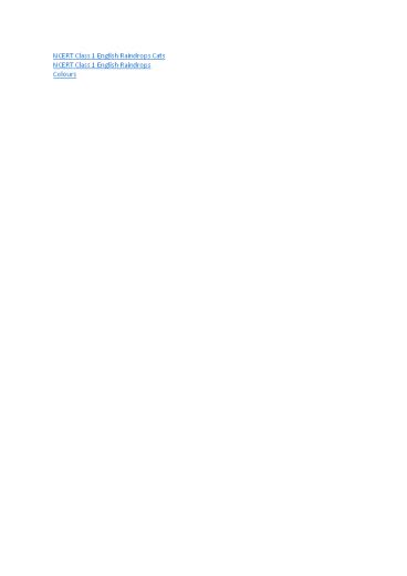 Ncert books class 1 english