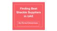 Best Shackle Suppliers in UAE | Roma Enterprises PowerPoint PPT Presentation