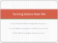 Tanning Salons Near Me