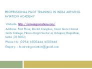 Professional Pilot Training in India Airwing Aviation Academy
