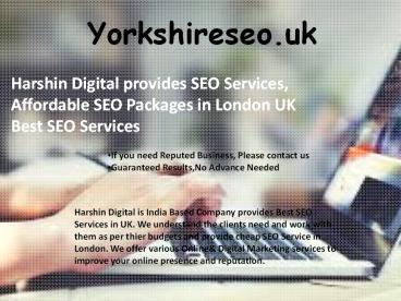 Affordable SEO services in Yorkshire