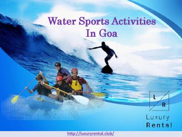 Water Sports Activities In Goa