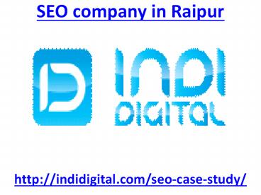 Find the best seo company in Raipur