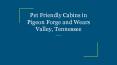 Pet Friendly Cabins in Pigeon Forge and Wears Valley, Tennessee PowerPoint PPT Presentation