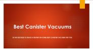 Best Canister Vacuums