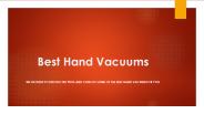 Best Hand Vacuums