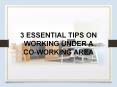 3 Essential Tips on Working Under a Co-Working Area PowerPoint PPT Presentation