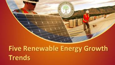 Five Renewable Energy Growth Trends