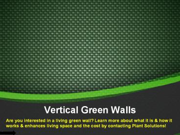 Green walls