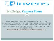 Best Budget Camera Phone- Invens Mobile
