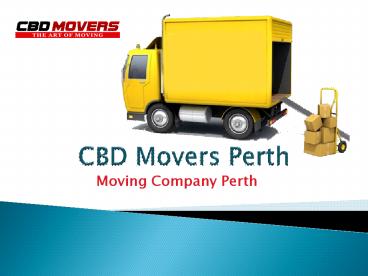 Best Moving Company Perth