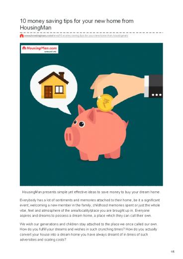 Money saving tips for new home buyers