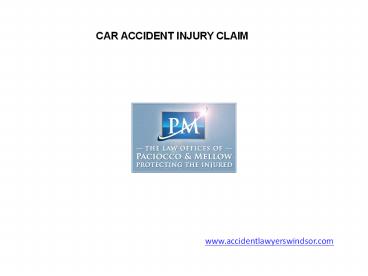 CAR ACCIDENT INJURY CLAIM