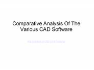 Comparative Analysis Of The Various CAD Software (2)