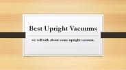 Best Upright Vacuums