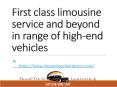 First class limousine service and beyond in range of high-end vehicles PowerPoint PPT Presentation