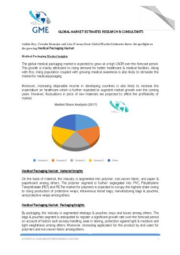 Medical Packaging Market Size & Analysis – Forecasts To 2025 (1)