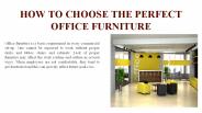 HOW TO CHOOSE THE PERFECT OFFICE FURNITURE