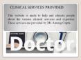 CLINICAL SERVICES PROVIDED PowerPoint PPT Presentation