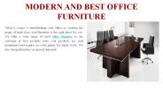 MODERN AND BEST OFFICE FURNITURE