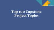 Top 100 Capstone Project Topics