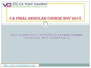 CA Final Classes