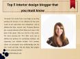 Top 5 Interior design blogger PowerPoint PPT Presentation