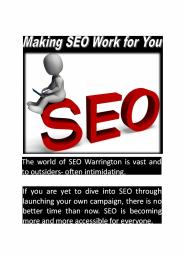 Making seo work for you
