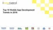 Top 10 Mobile App Development Trends 2018