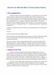 Secrets You Will Not Want To Know About Python.