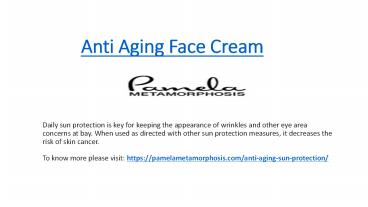 Anti Aging Face Cream