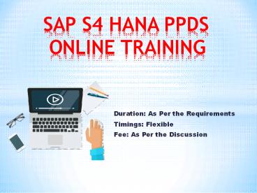 SAP S4 HANA PPDS Online Training