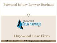 Personal Injury Lawyer Durham