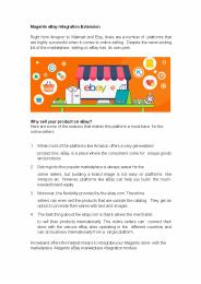 Magento eBay Integration Extension