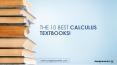 10 finest books on Calculus PowerPoint PPT Presentation