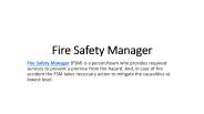 Fire Safety Manager