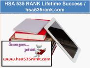 HSA 535 RANK Lifetime Success / hsa535rank.com