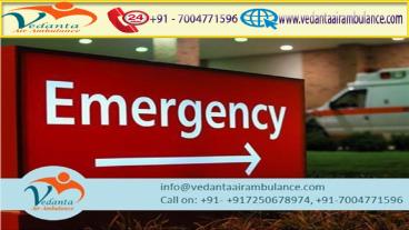 Vedanta Air Ambulance from Cooch Behar to Delhi with Paramedical Team