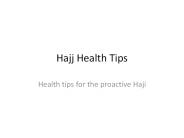 Hajj Health tips