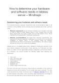 How to determine your hardware and software needs in tableau server PowerPoint PPT Presentation