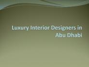 Luxury Interior Designers in Abu Dhabi