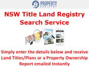 NSW Title Land Registry Search Service