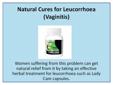 Leucorrhoea Lady Care Capsule