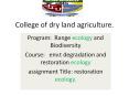 ecological restoration PowerPoint PPT Presentation