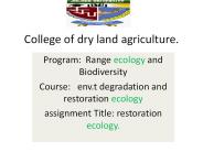 ecological restoration