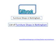 Furniture Shops in Nottingham